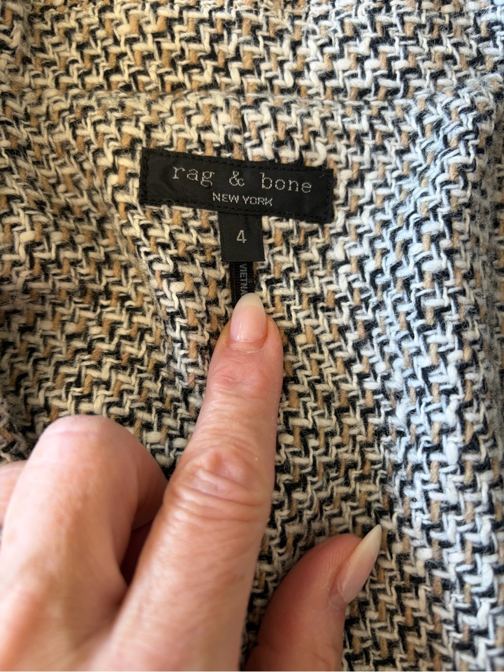 rag & bone Double-Breasted Textured Knit Blazer in Heather Gray - Picture 4 of 5
